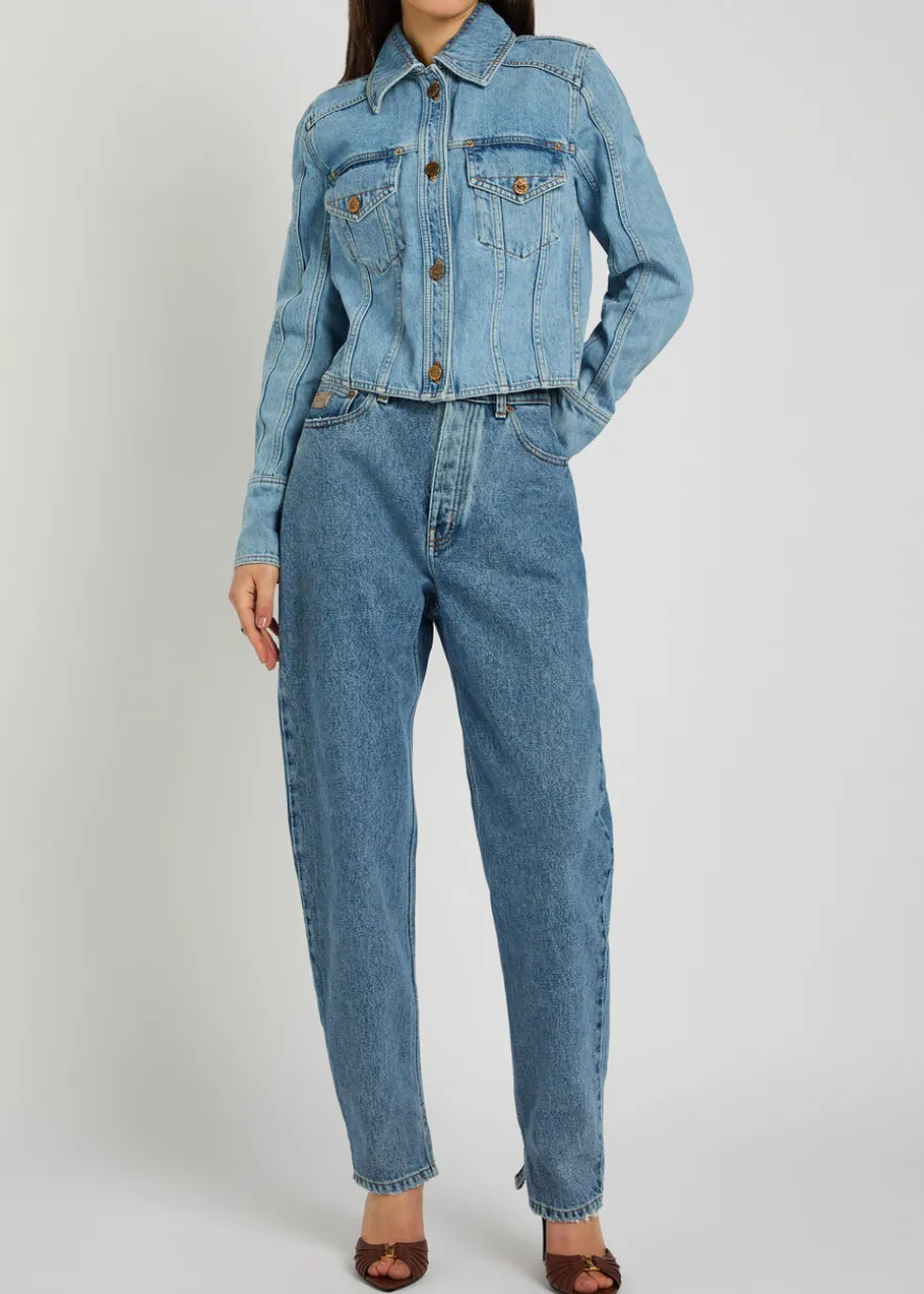 Cropped denim jacket