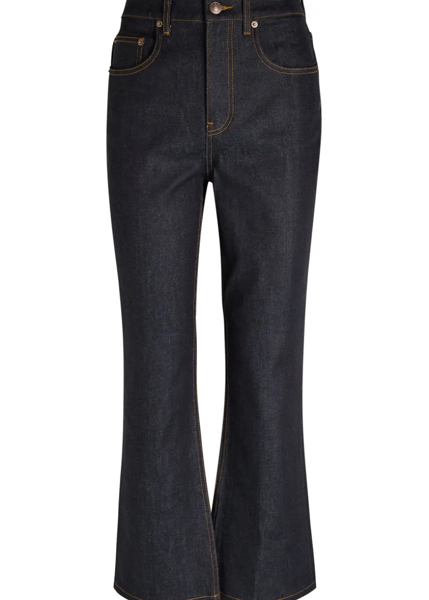 Cropped flared-leg jeans