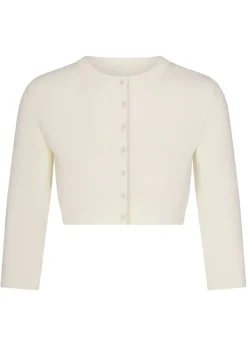 Cropped knit cardigan