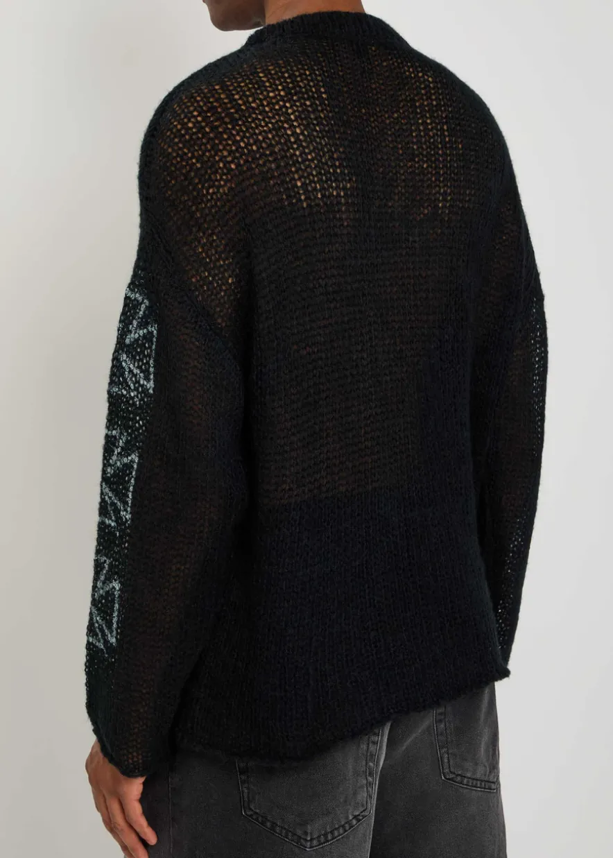 Cross open-knit jumper