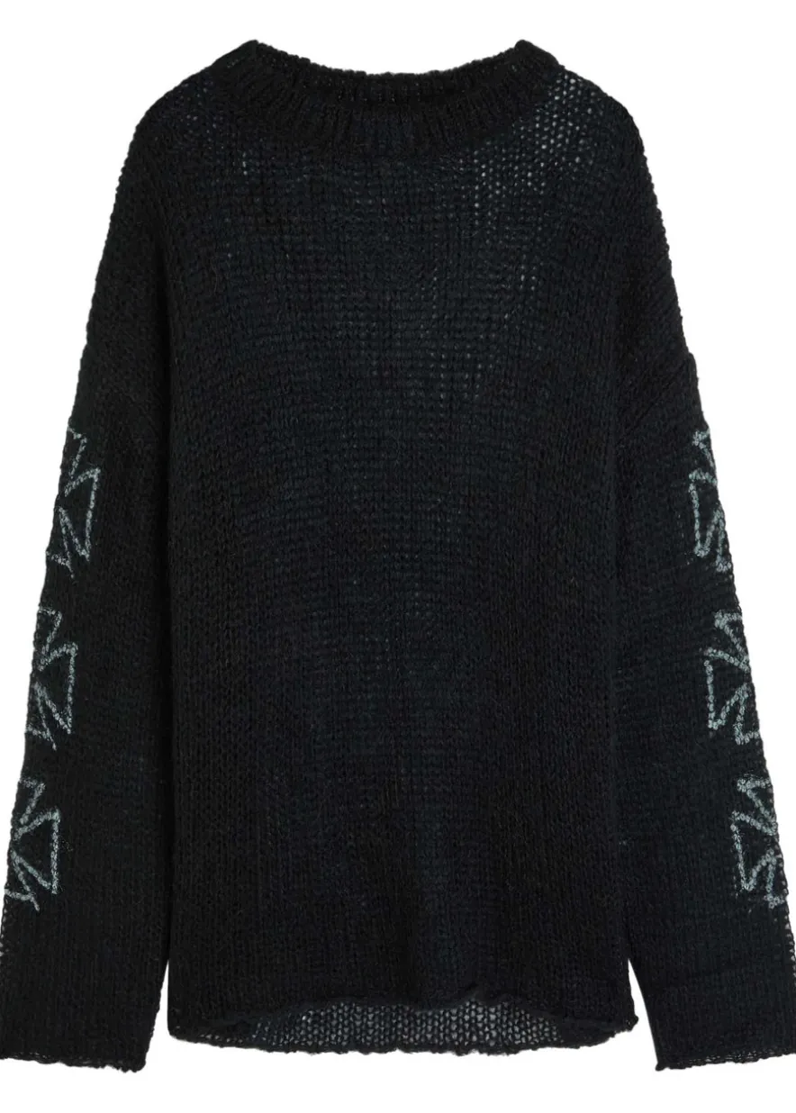 Cross open-knit jumper