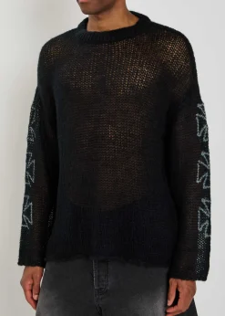 Cross open-knit jumper
