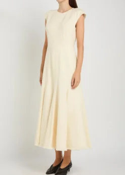 Crowther silk and wool-blend midi dress