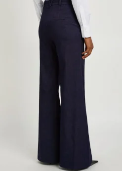 Crue wide-leg stretch-denim trousers