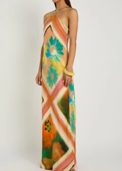 Cubism printed jersey maxi dress