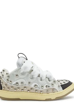 Curb panelled stud mesh sneakers