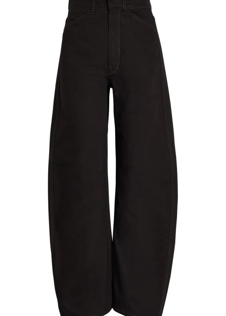 Curved barrel-leg jeans