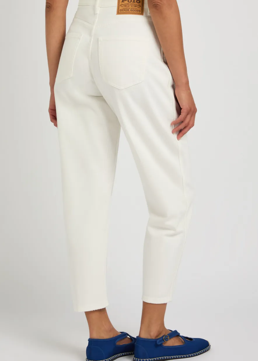 Curved tapered-leg jeans