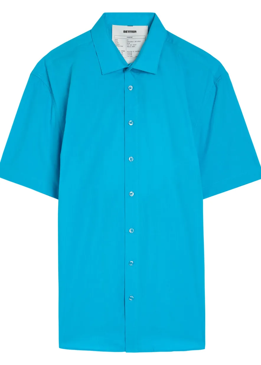 Cut out cotton-blend shirt
