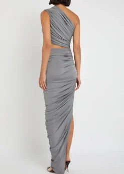 Cut-out stretch-jersey midi dress