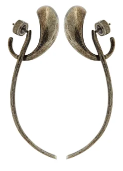 Cyclone antique palladium-plated drop earrings