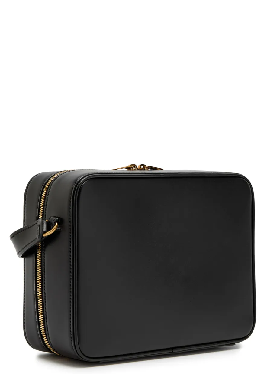 Daily Cam logo leather cross-body bag
