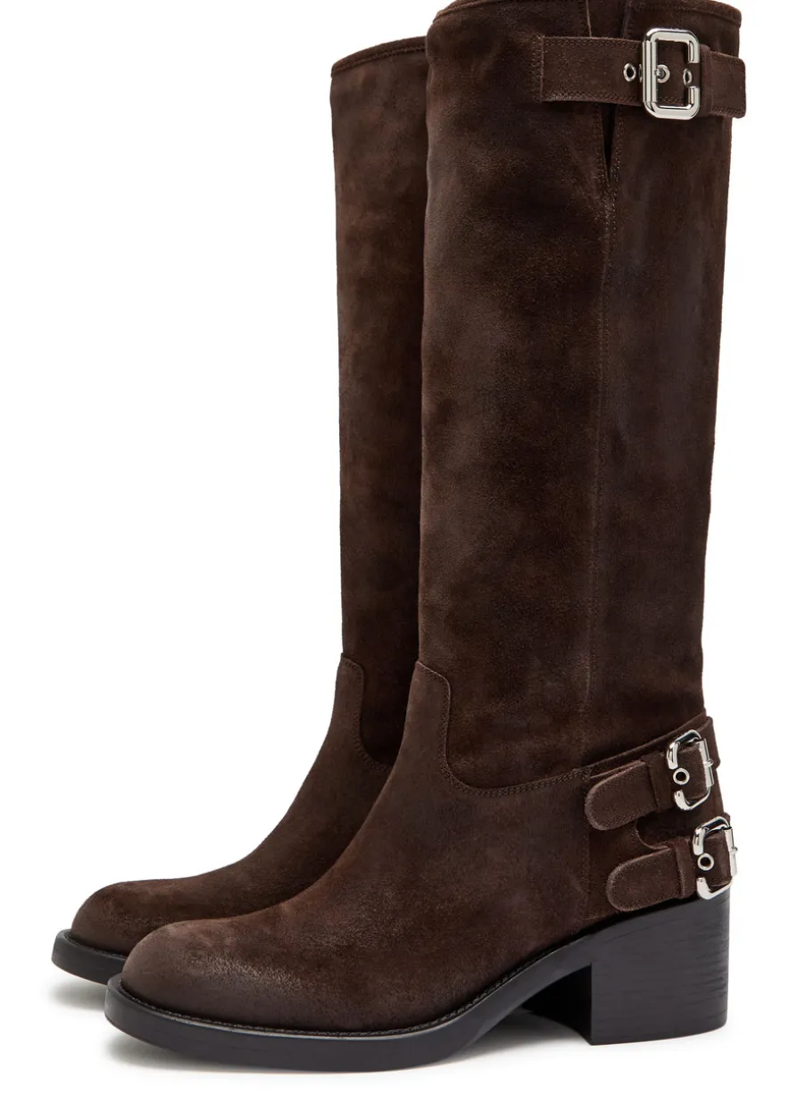 Dakota suede knee-high boots