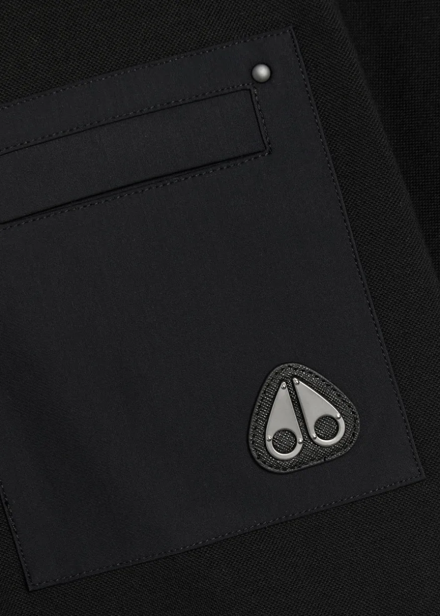 Dalon panelled piqué cotton polo shirt
