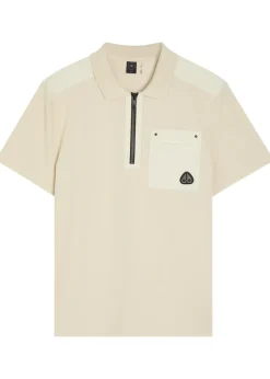 Dalon panelled piqué cotton polo shirt