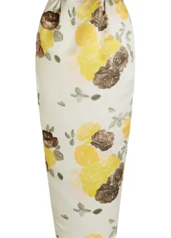Damian floral-print midi skirt