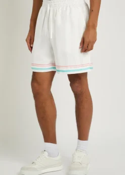 Dance Joy printed silk shorts