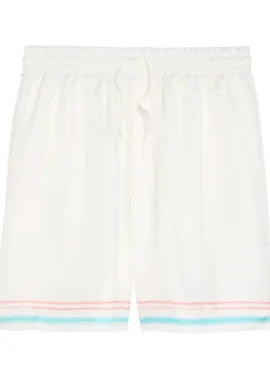 Dance Joy printed silk shorts