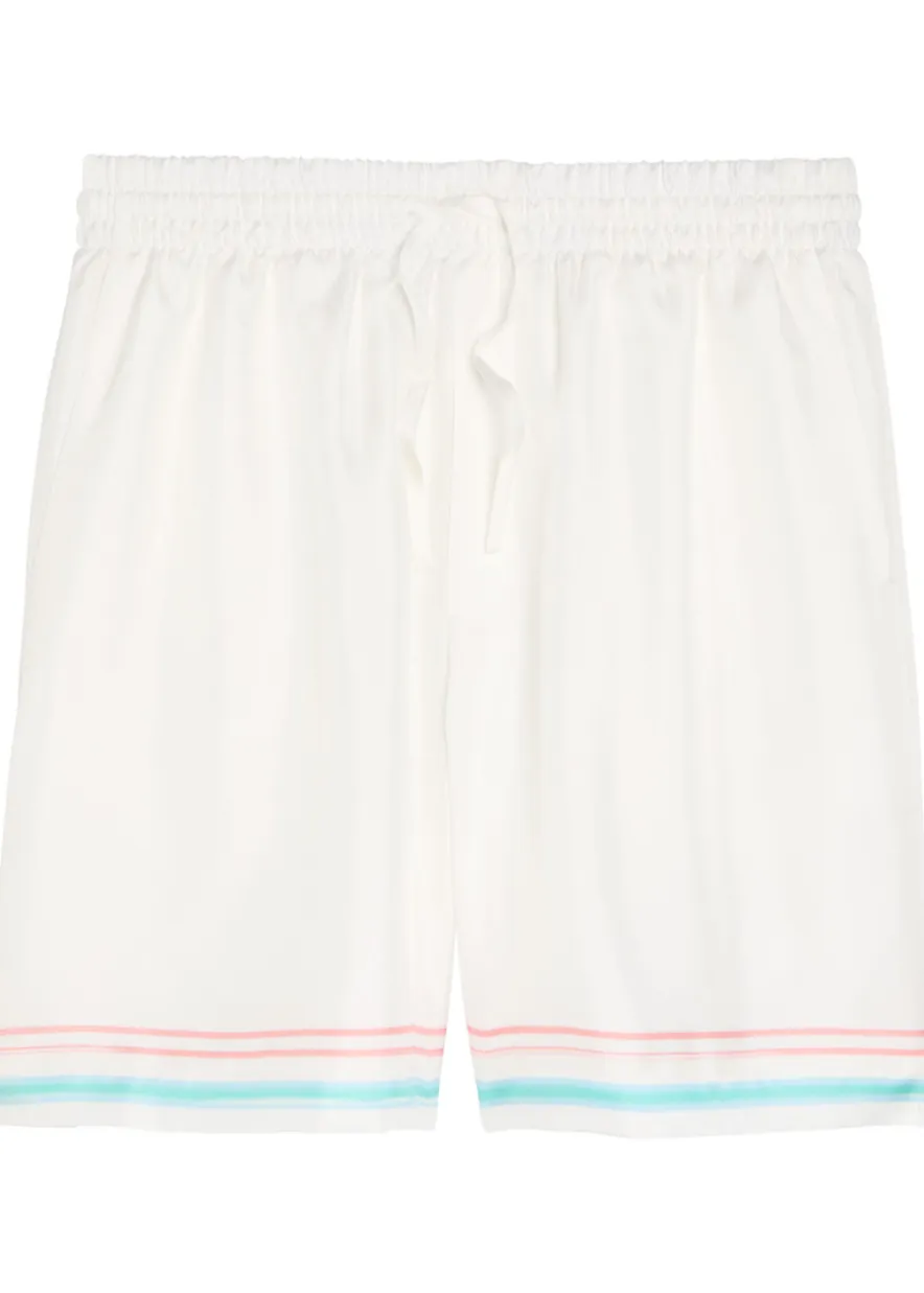 Dance Joy printed silk shorts
