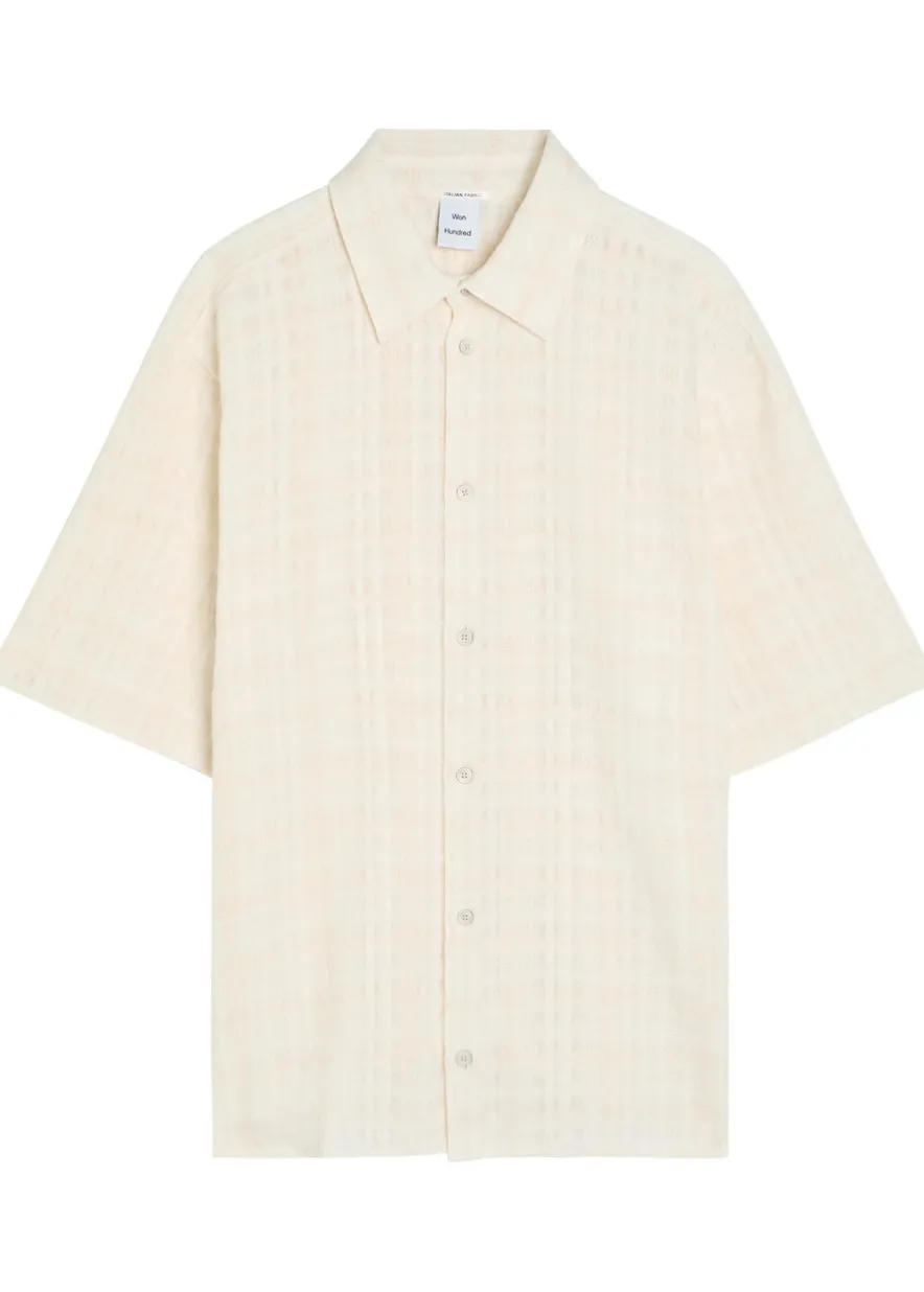 Daniel checked cotton-blend shirt