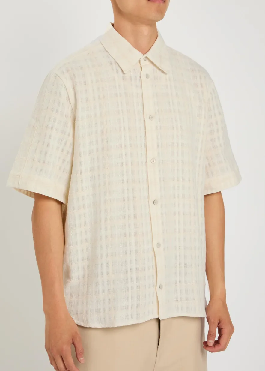 Daniel checked cotton-blend shirt