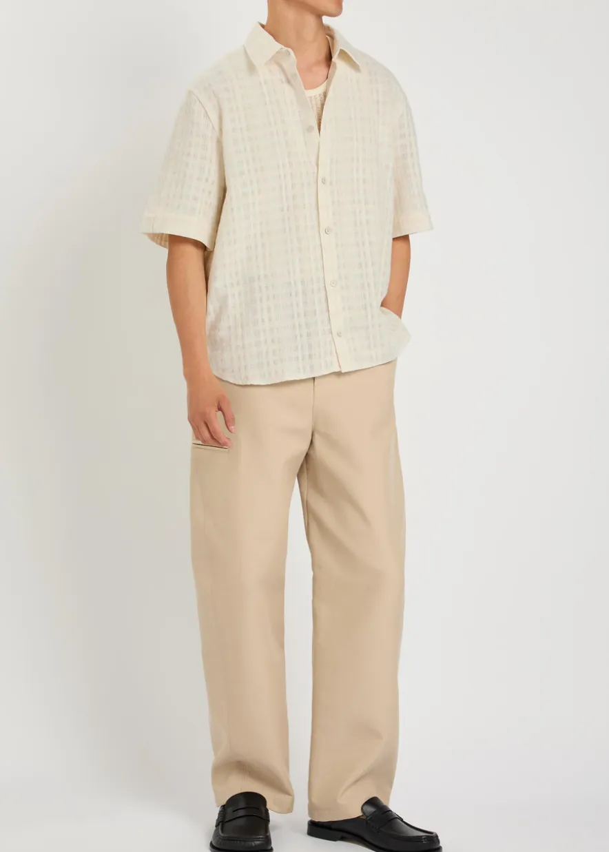Daniel checked cotton-blend shirt