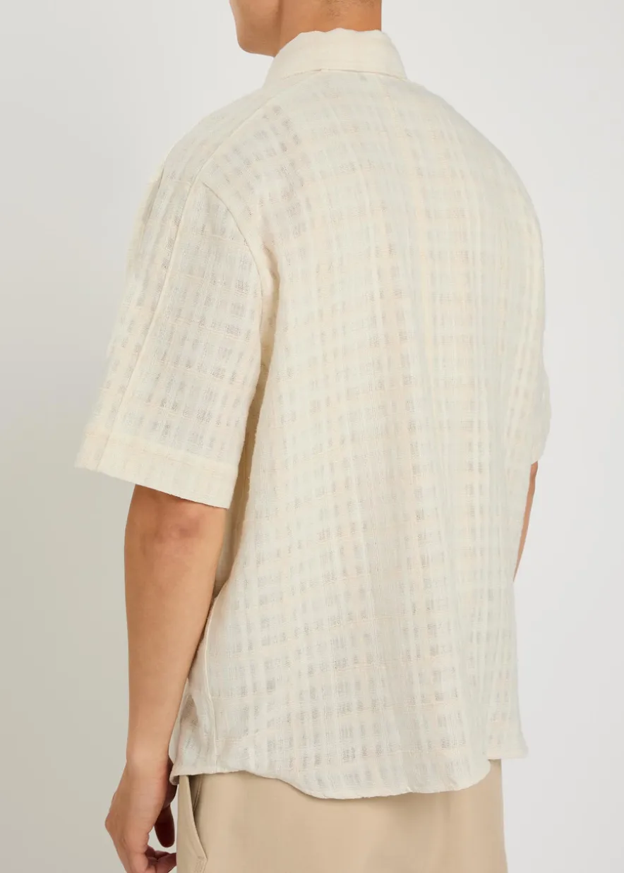 Daniel checked cotton-blend shirt