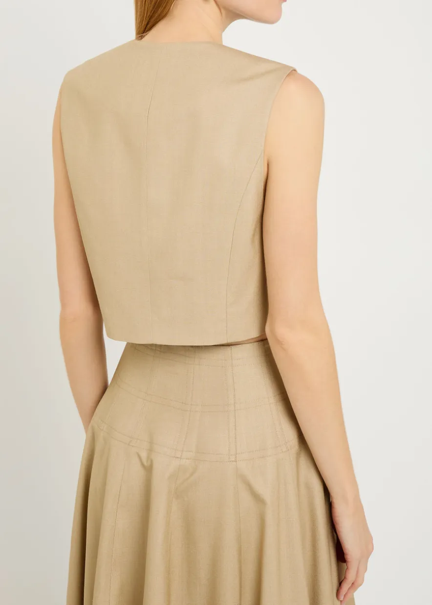 Danielle silk tussah crop top