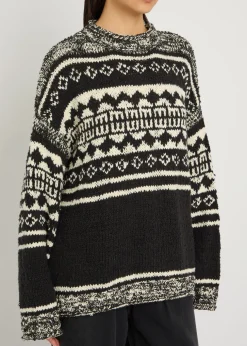 Dani patterned cotton-blend jumper