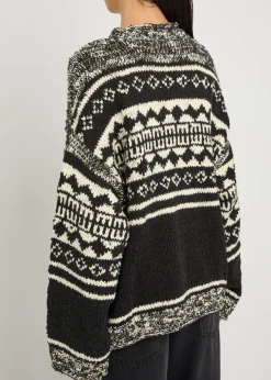 Dani patterned cotton-blend jumper