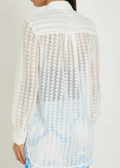 Daria lace cover-up shirt