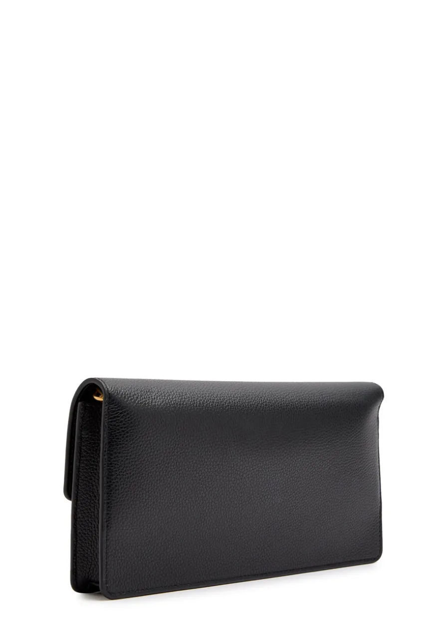 Darley grained leather clutch