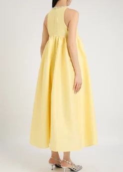 Darya crystal-embellished taffeta midi dress