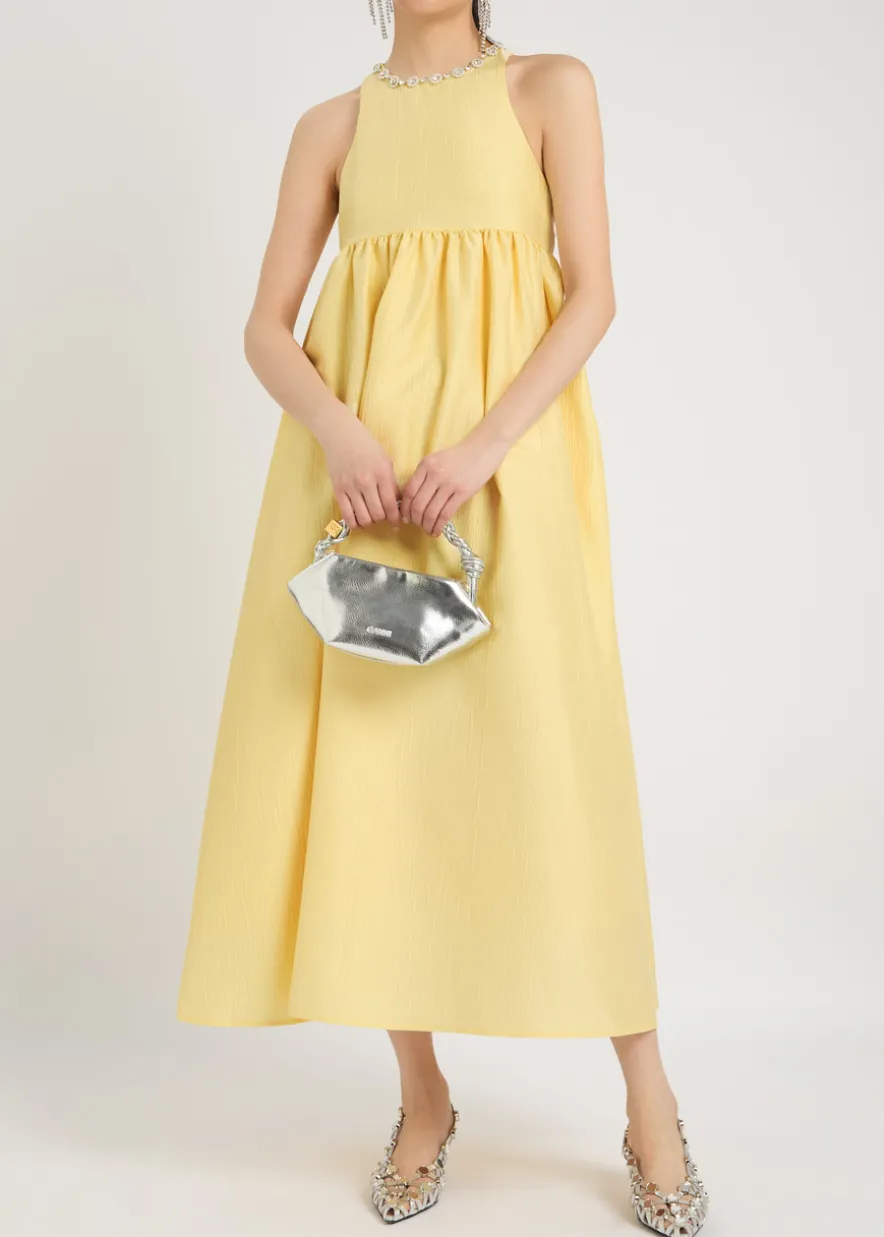Darya crystal-embellished taffeta midi dress