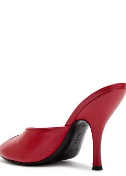 Date 105 peep-toe leather mules