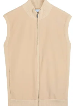 Davi Hybrid panelled stretch-knit gilet