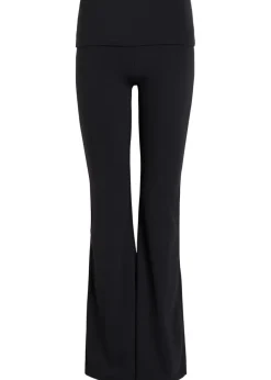 Dayflex fold-waist flared stretch-jersey trousers