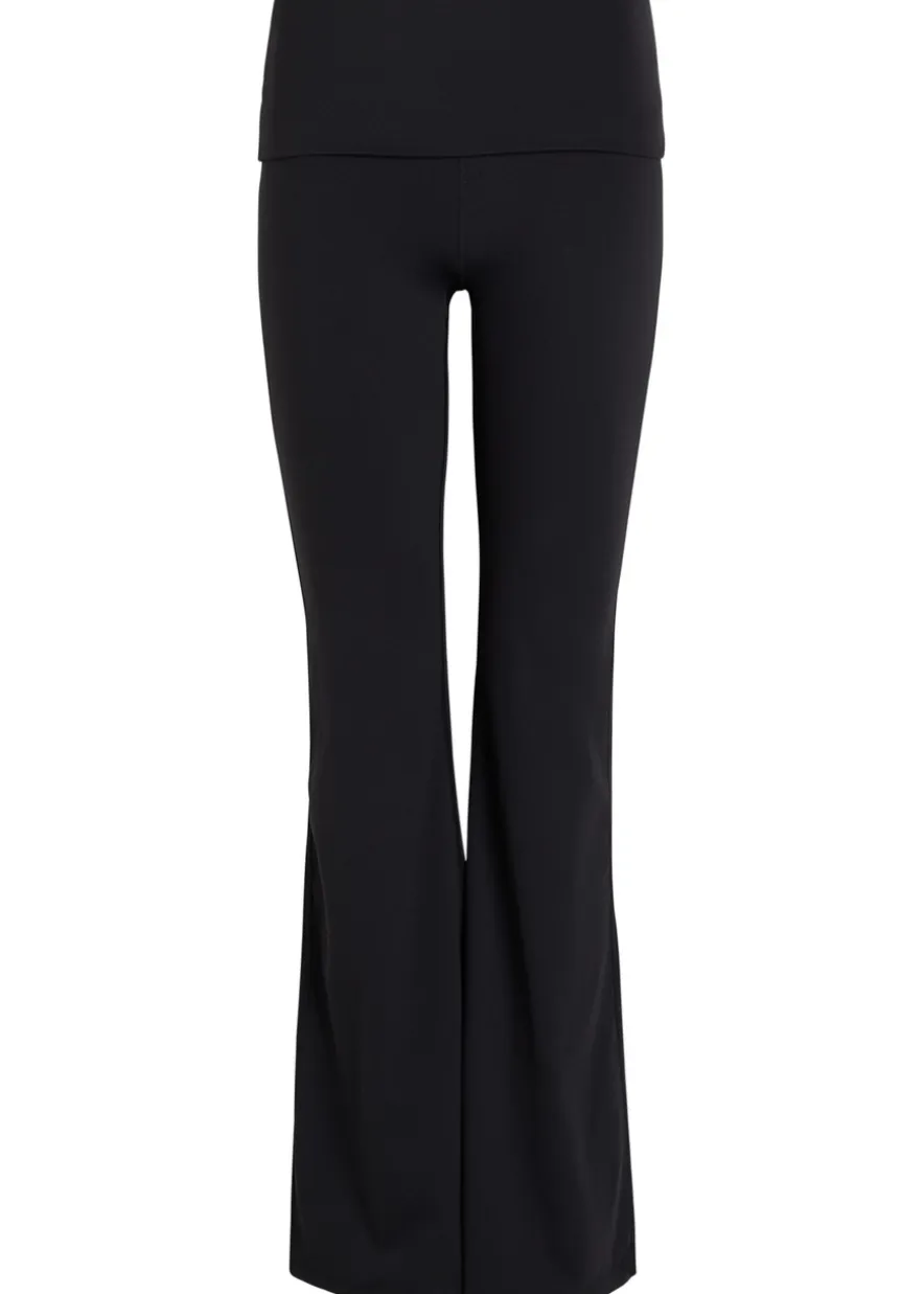 Dayflex fold-waist flared stretch-jersey trousers