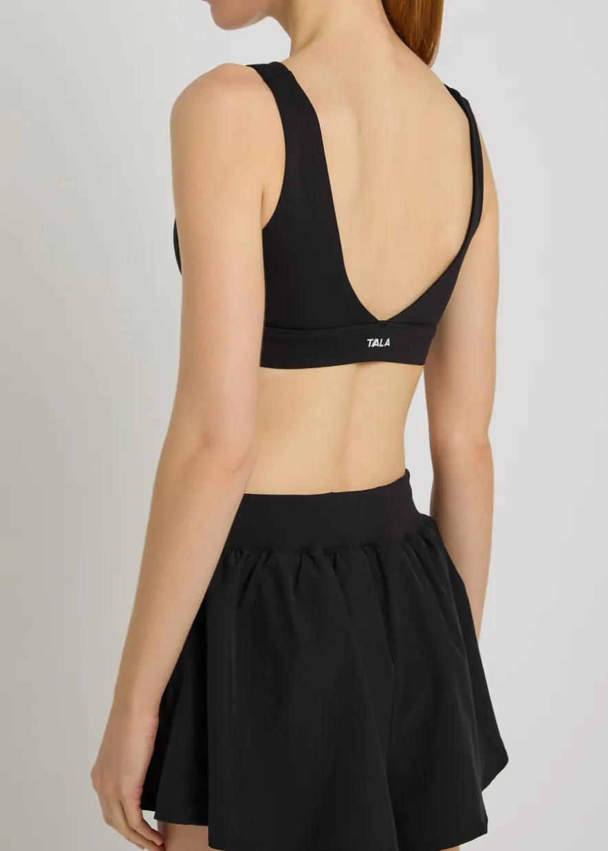 Dayflex V-neck stretch-jersey sports bra