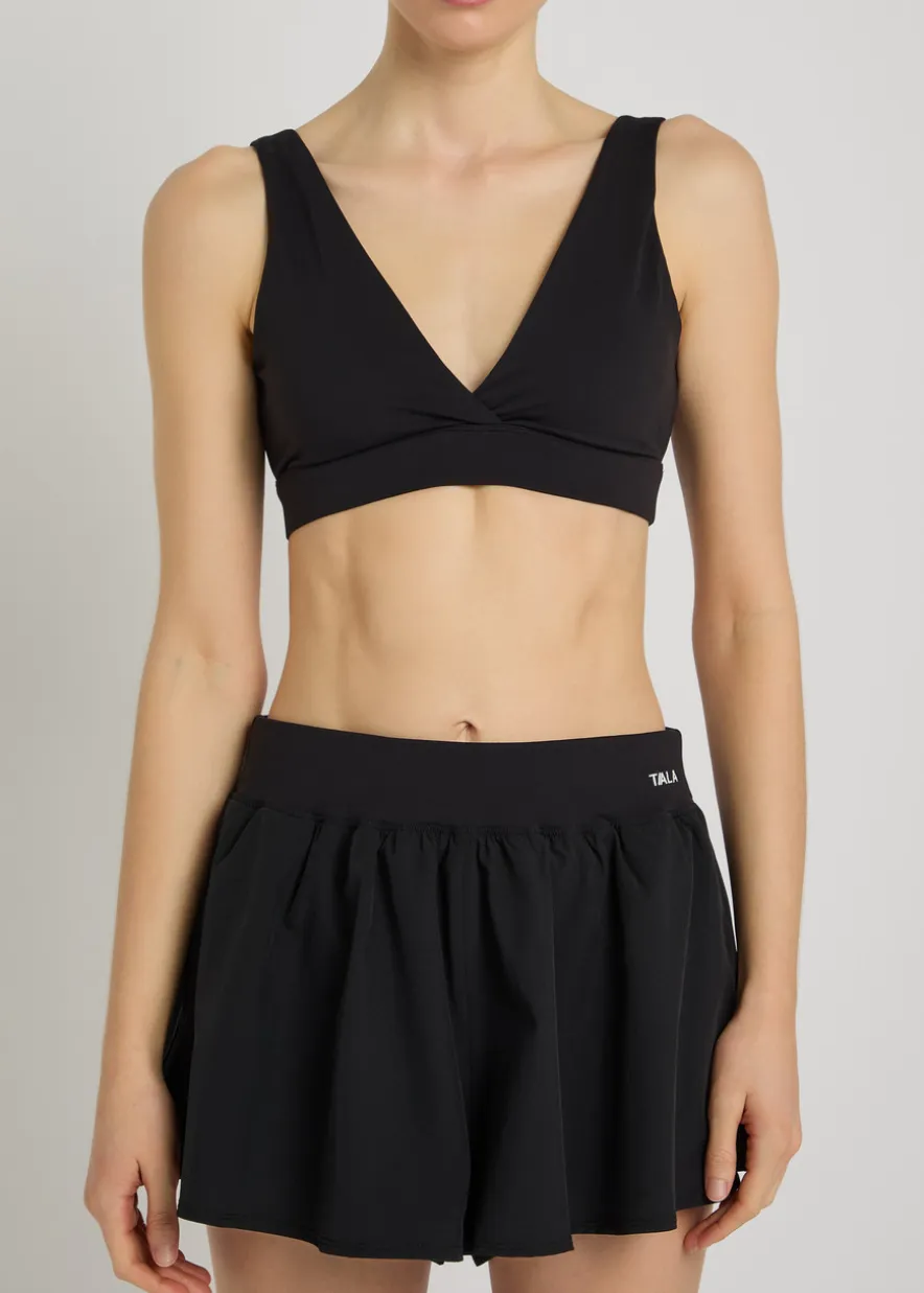 Dayflex V-neck stretch-jersey sports bra