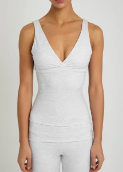 Dayflex V-neck stretch-jersey vest