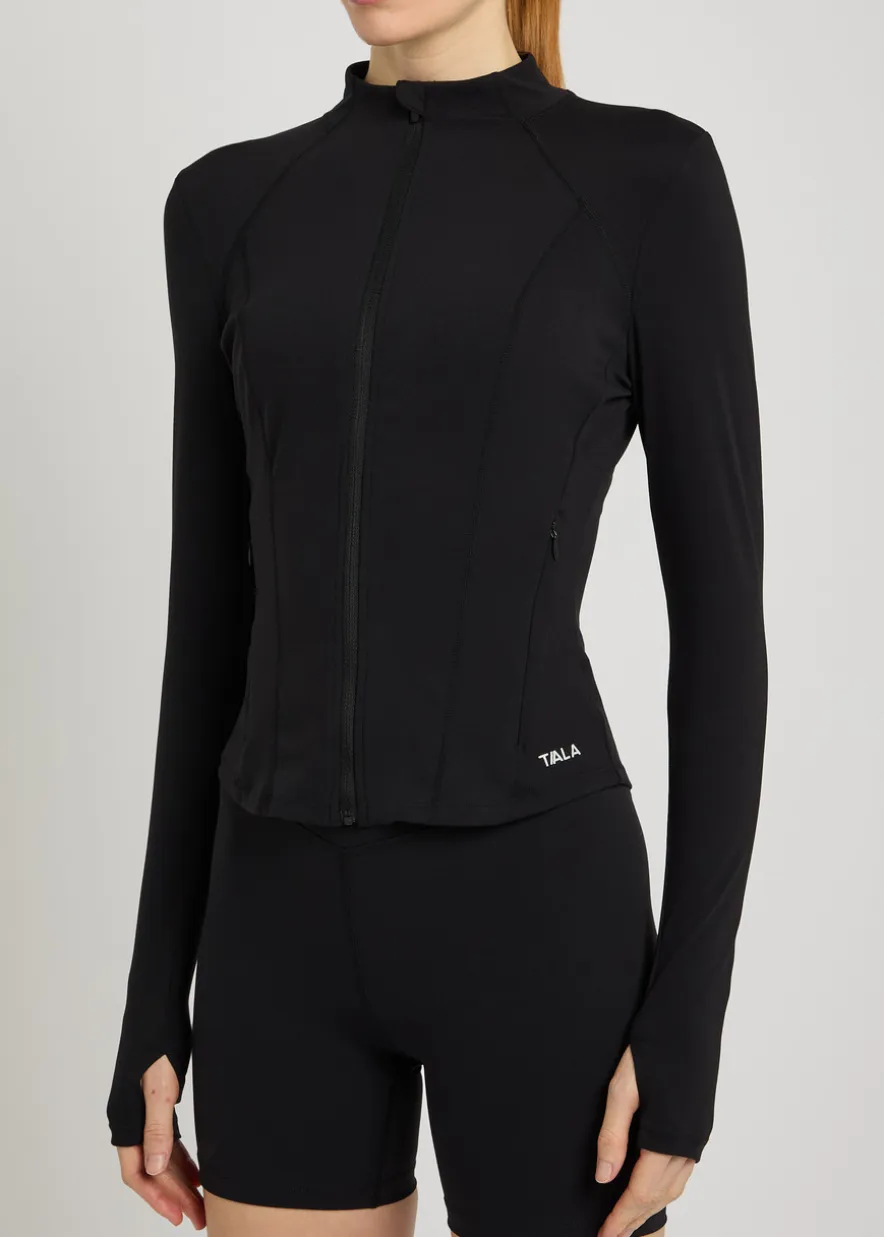 Dayflex zip up stretch-jersey top