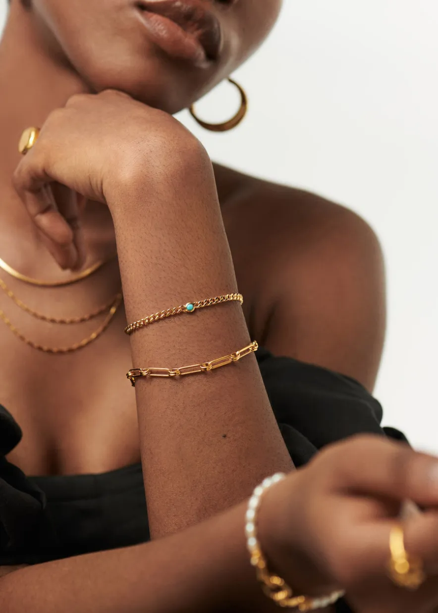 December Birthstone 18kt gold vermeil bracelet