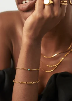 December Birthstone 18kt gold vermeil bracelet