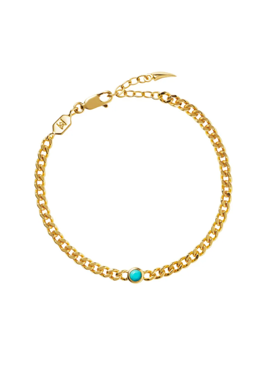 December Birthstone 18kt gold vermeil bracelet