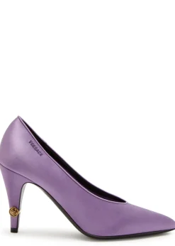 Decollete 90 satin pumps