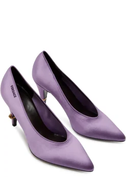 Decollete 90 satin pumps