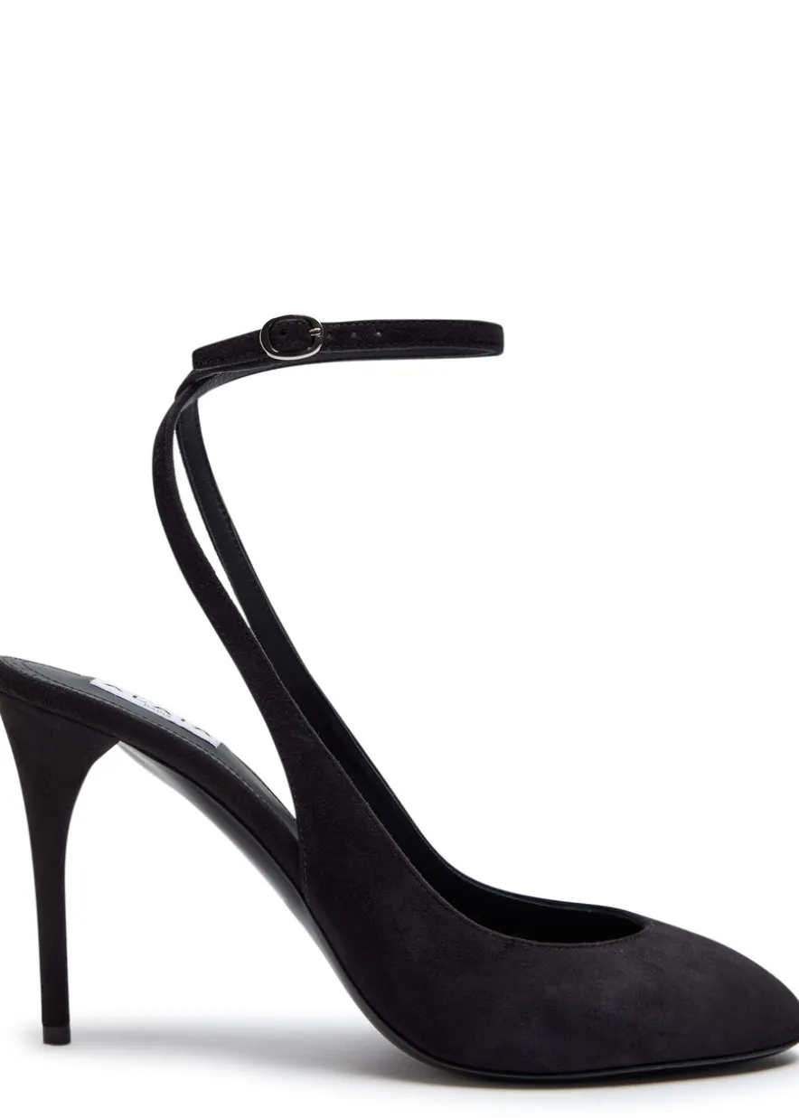 Decollete 90 suede slingback pumps