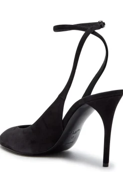 Decollete 90 suede slingback pumps
