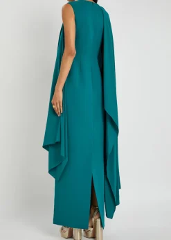 Deena draped crepe gown